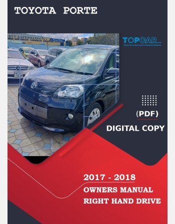 toyota porte 2017-2018 owners manual in english